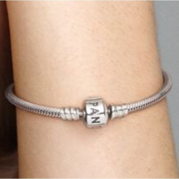 ❤️ Pandora Moments Snake Chain Bracelet Size Approx 16 inches length - Picture 2 of 6